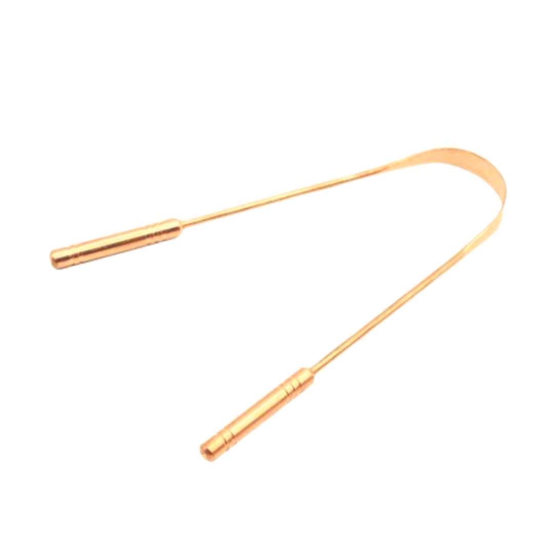 LIMPIA LENGUA DE COBRE (RASPADOR DE LENGUA) AYURVEDA HINDÚ