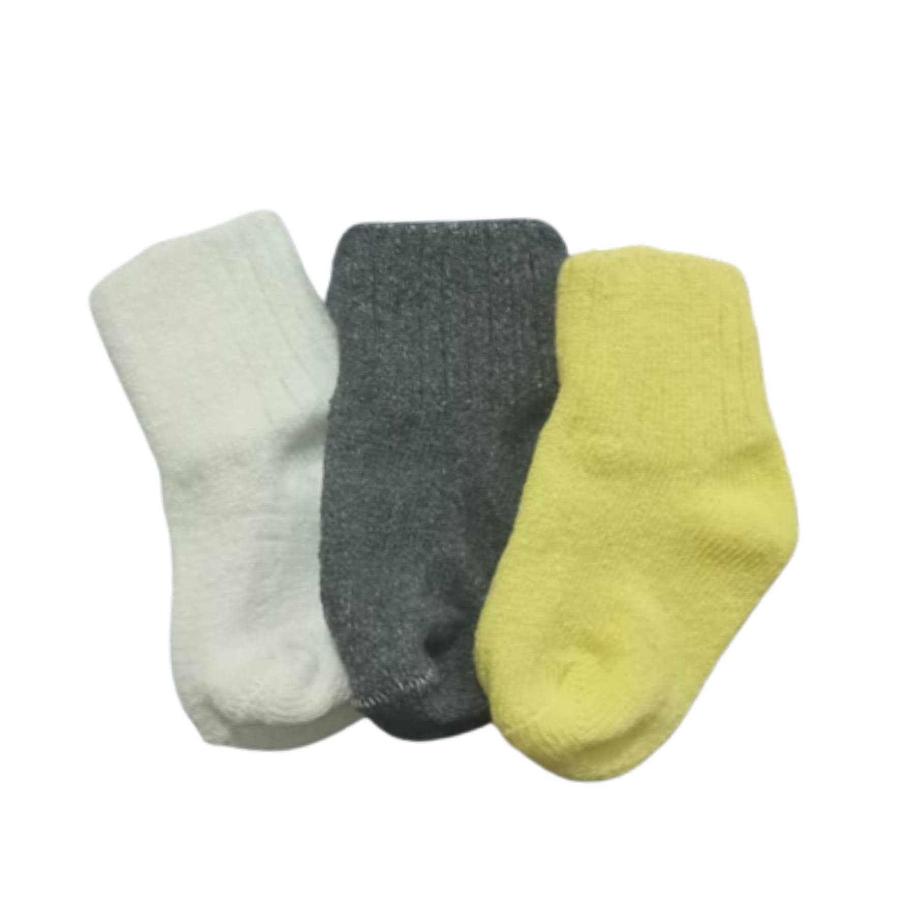 6 Pares De Calcetas Tines Bebé Colores Algodón 0 A 2 Meses