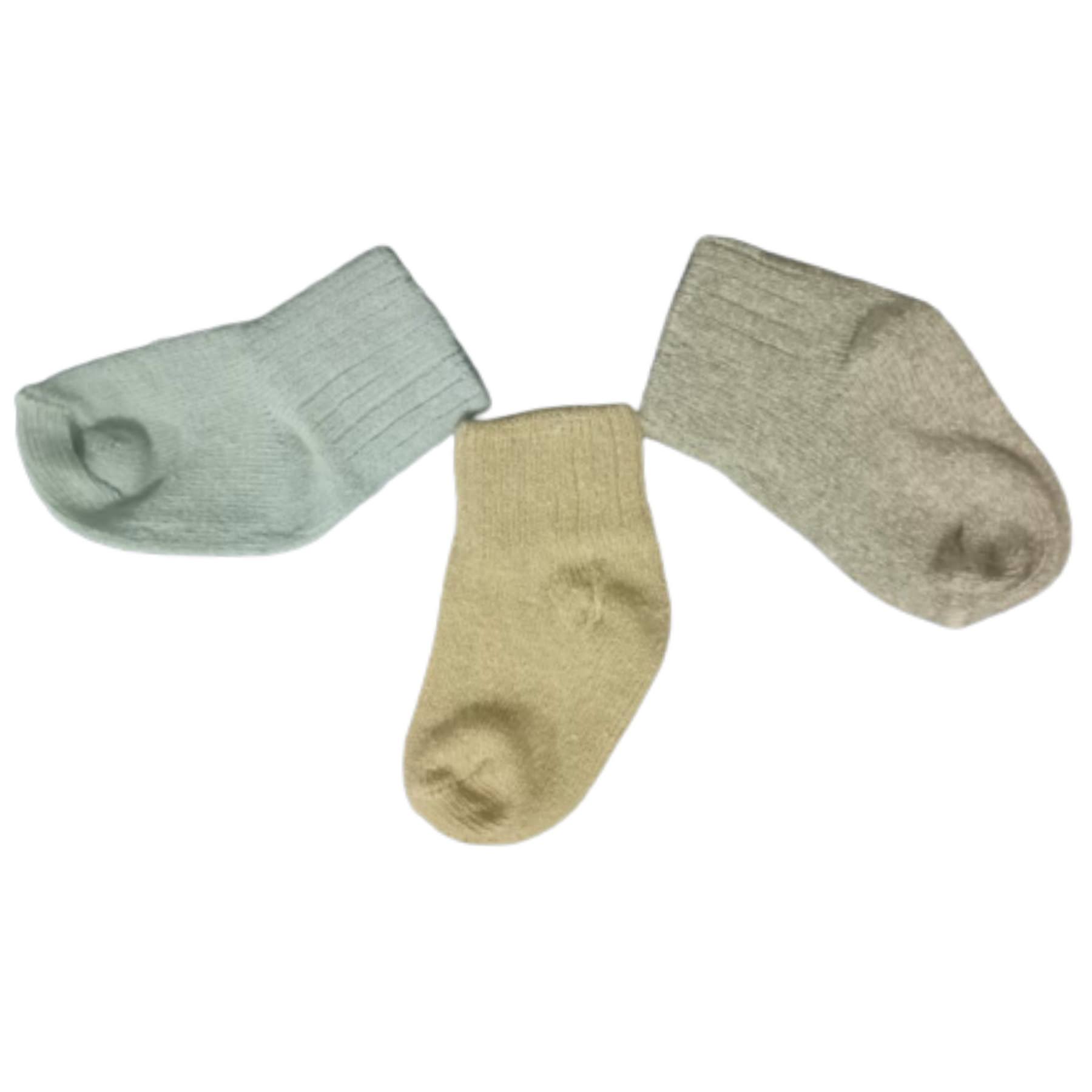 6 Pares De Calcetas Tines Bebé Colores Algodón 0 A 2 Meses