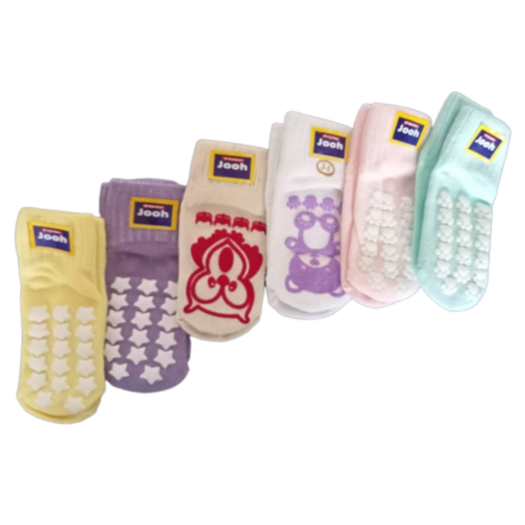 6 Calcetas Antiderrapantes Bebé 3 A 5 Meses Niñas Calcetín