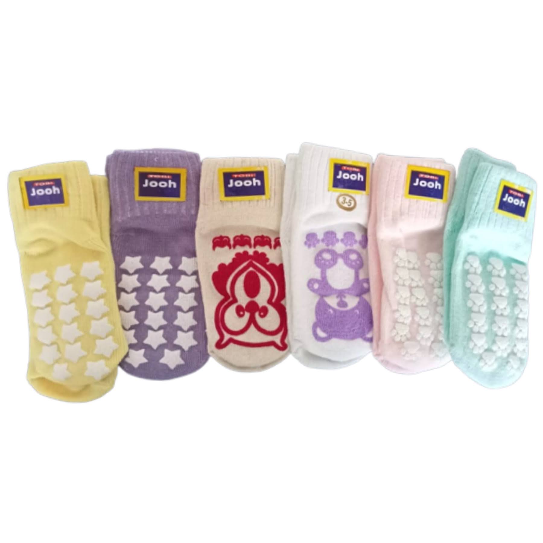 6 Calcetas Antiderrapantes Bebé 3 A 5 Meses Niñas Calcetín