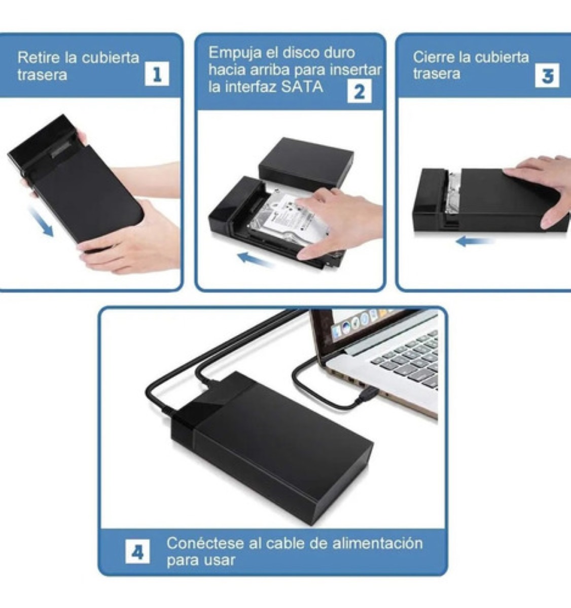 Carcasa Disco Duro Usb 3.0 Sata Case Para 3.5 Y 2.5 Hdd Ssd