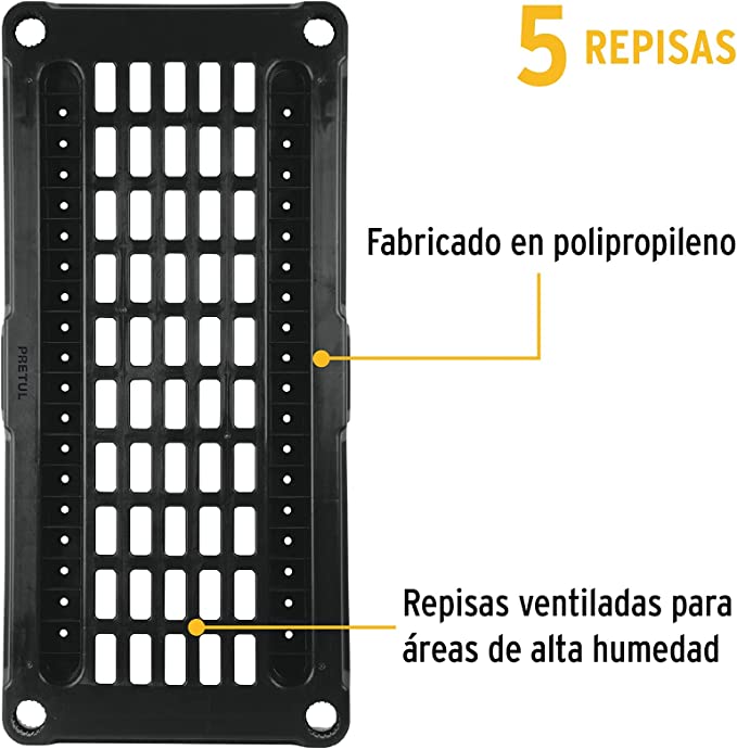 Pretul EST-5P, Estante plástico Pretul de 5 repisas