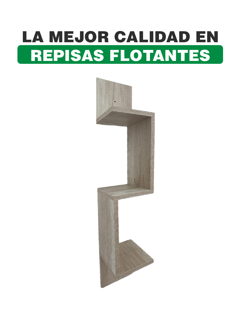 Repisa Esquinero Estante Flotante De Madera 3 Niveles 85x15 Toscana