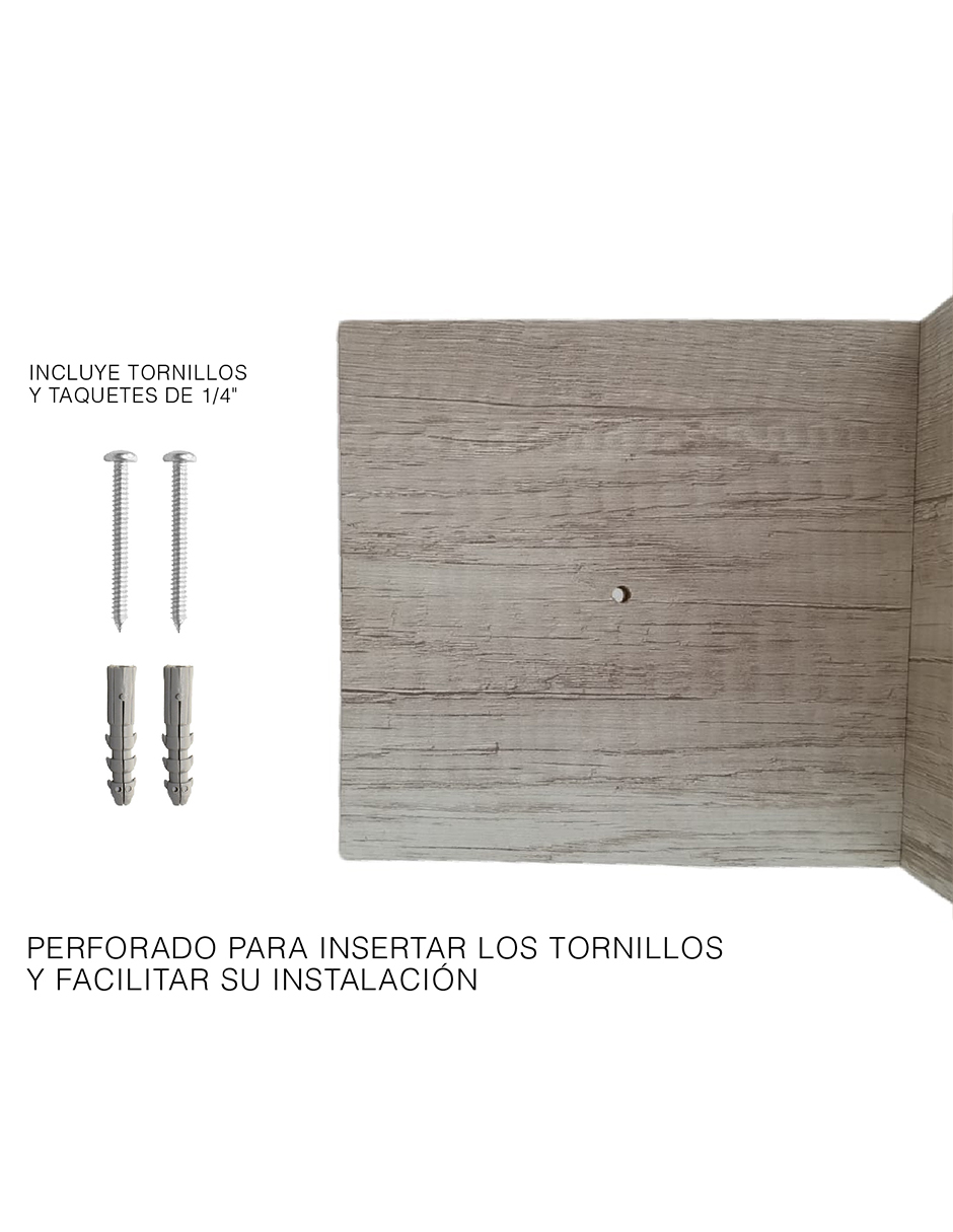 Repisa Esquinero Estante Flotante De Madera 3 Niveles 85x15 Toscana
