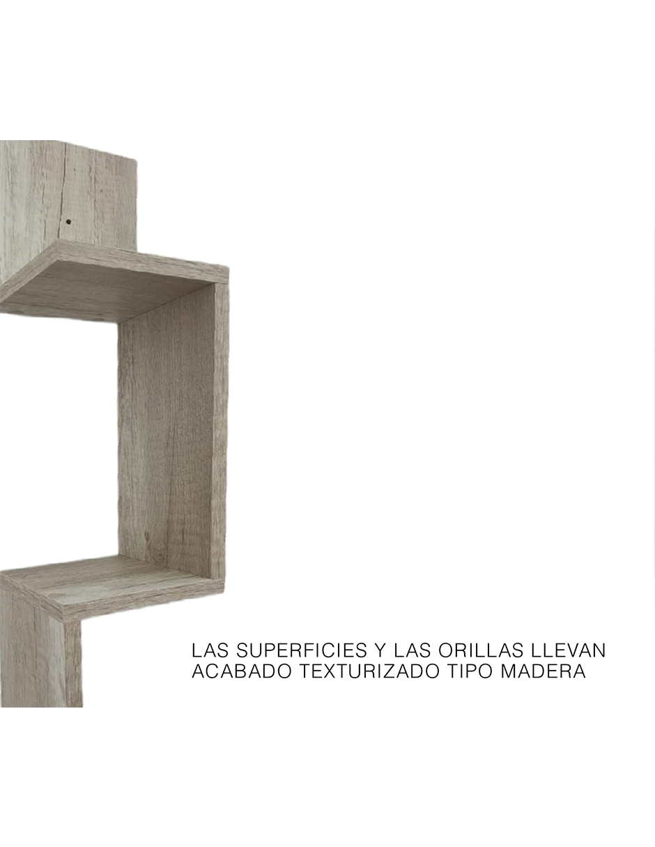 Repisa Esquinero Estante Flotante De Madera 3 Niveles 85x15 Toscana