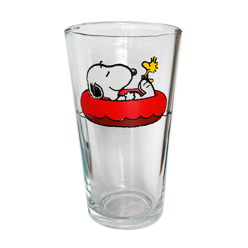 Set De 8 Vasos De Vidrio Snoopy 480ml C/u