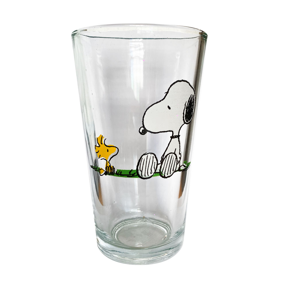 Set De 8 Vasos De Vidrio Snoopy 480ml C/u