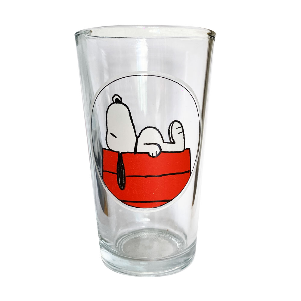 Set De 8 Vasos De Vidrio Snoopy 480ml C/u