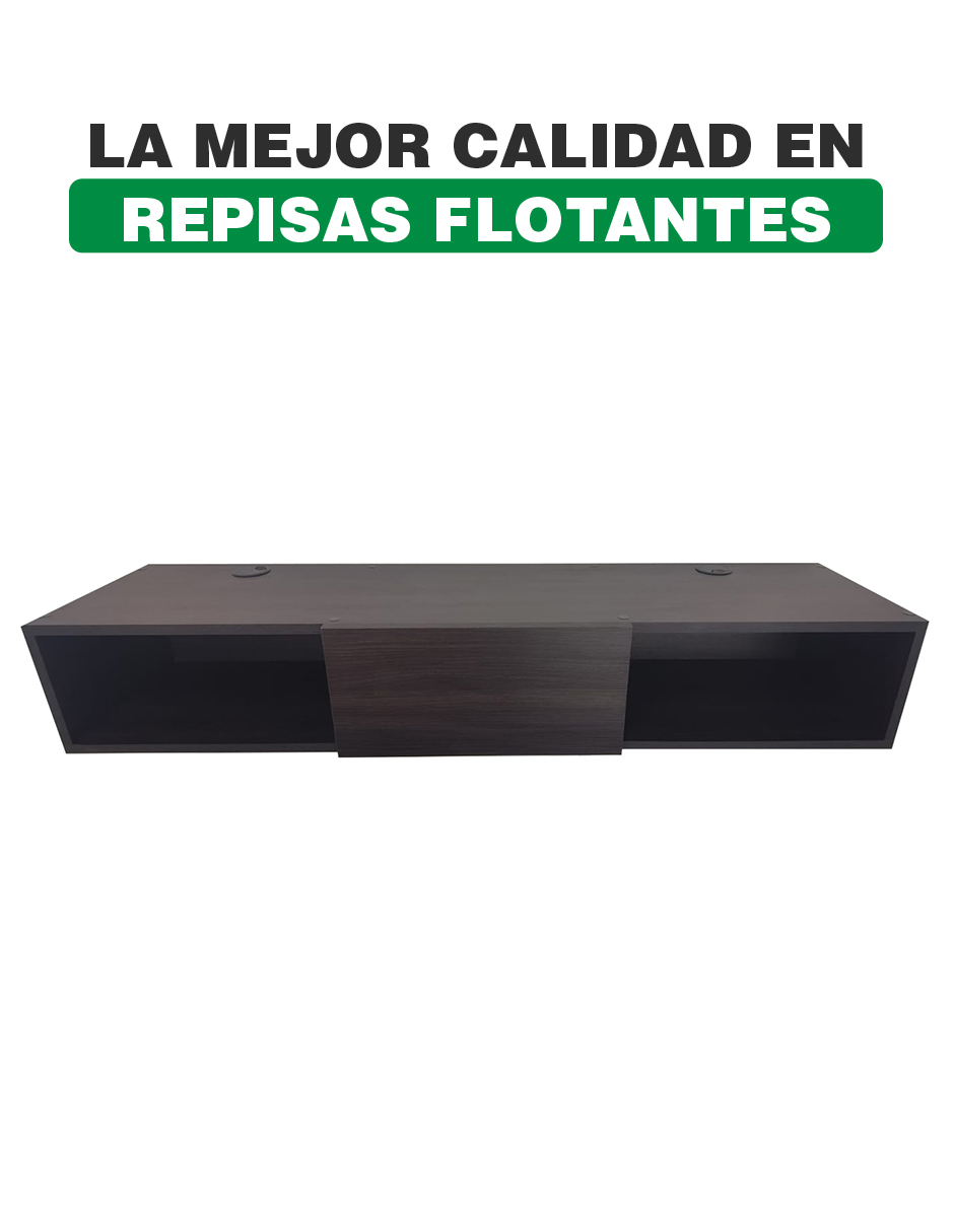 Repisa Flotante Moderna 1 puerta para equipos de TV 120 x 30 cm Roble Dakar