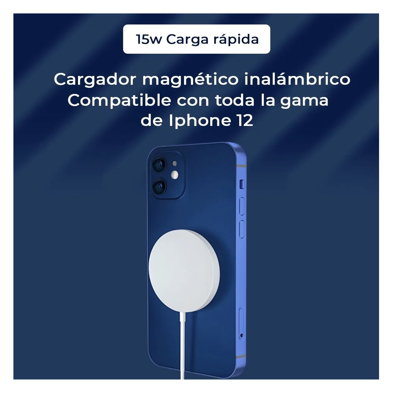 Cargador Inalámbrico Magnetico Qi Carga Rápida 15w