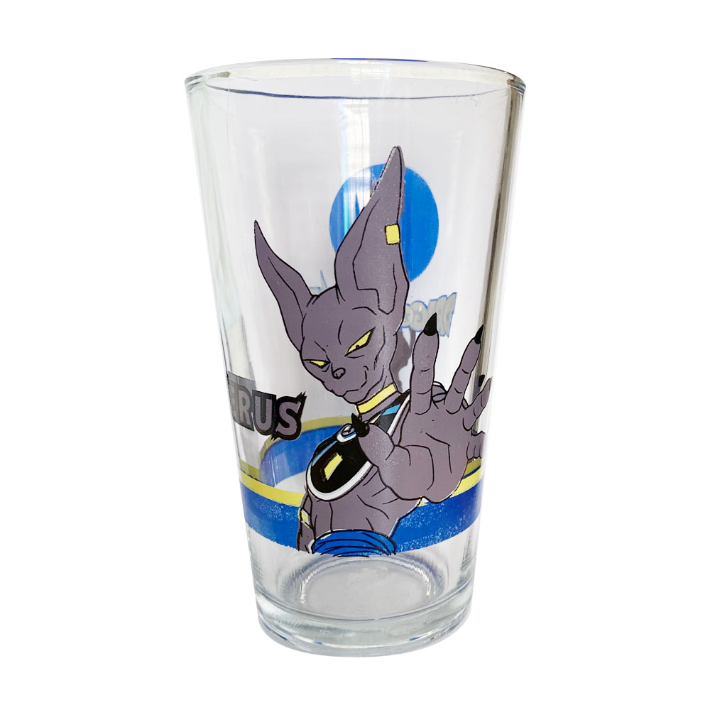 Set De 6 Vasos De Vidrio Dragon Ball Goku Vegueta 480ml C/u