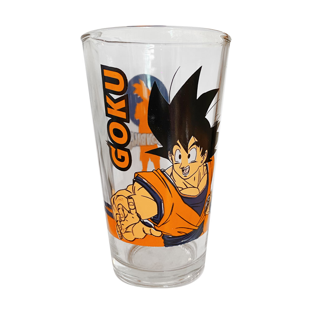 Set De 6 Vasos De Vidrio Dragon Ball Goku Vegueta 480ml C/u
