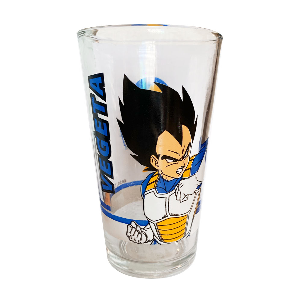Set De 6 Vasos De Vidrio Dragon Ball Goku Vegueta 480ml C/u