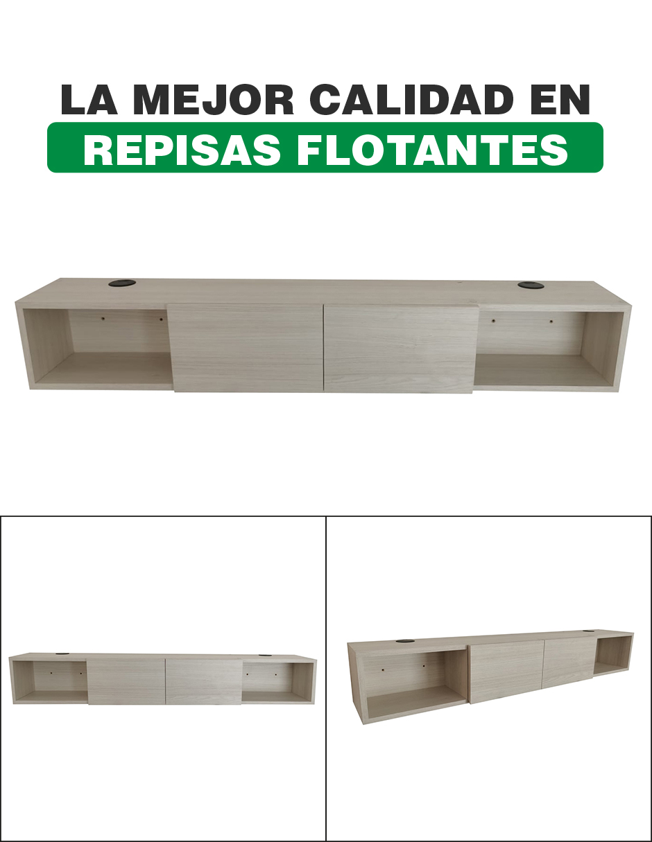 Repisa Flotante Moderna 2 puertas para equipos de TV Teka Artico