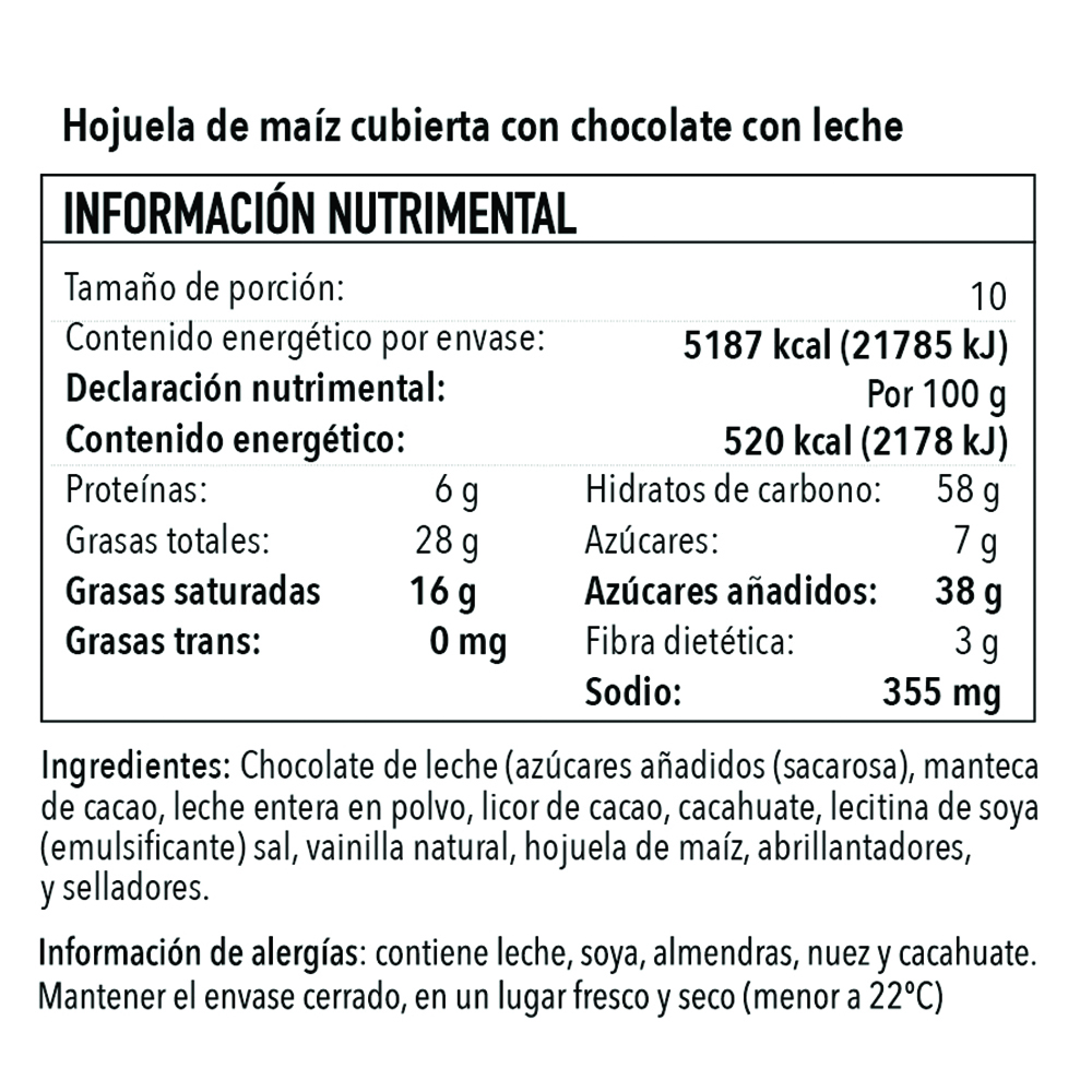 Xiocolat Hojuela de Maiz Chocolate de Leche (1 Kilo)