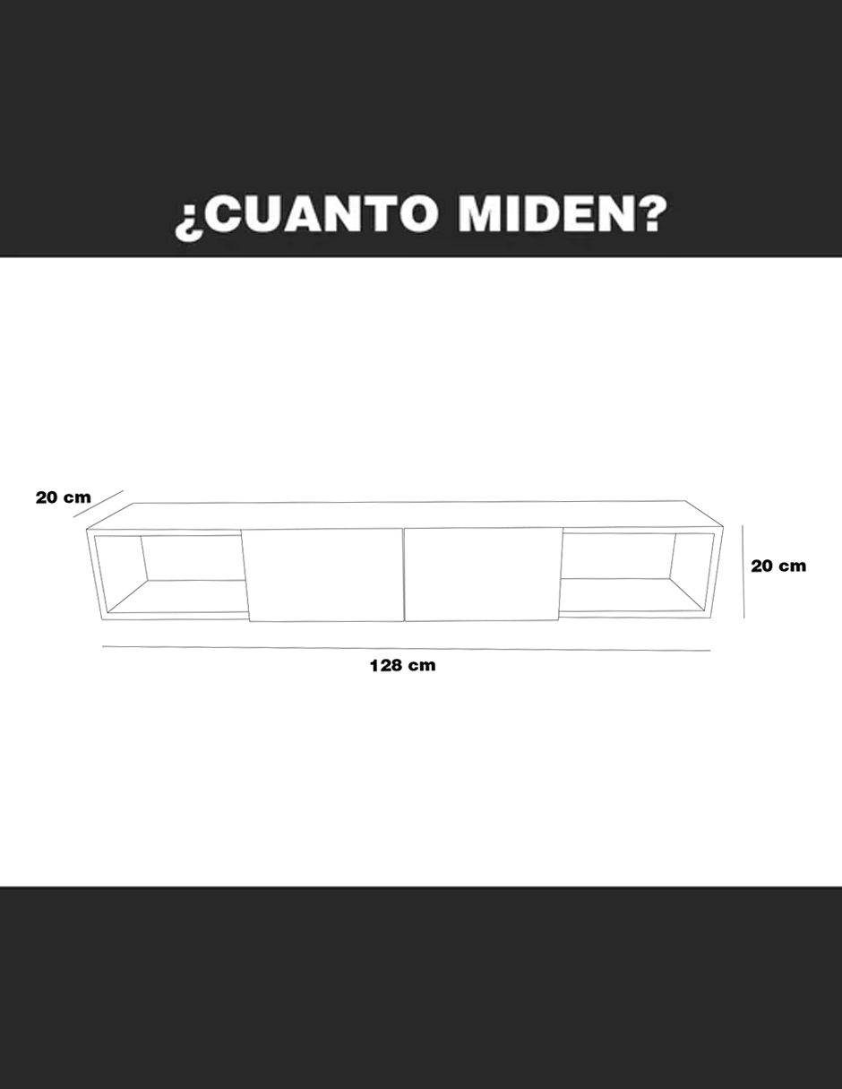 Repisa Flotante Moderna 2 puertas para equipos de TV Teka Artico