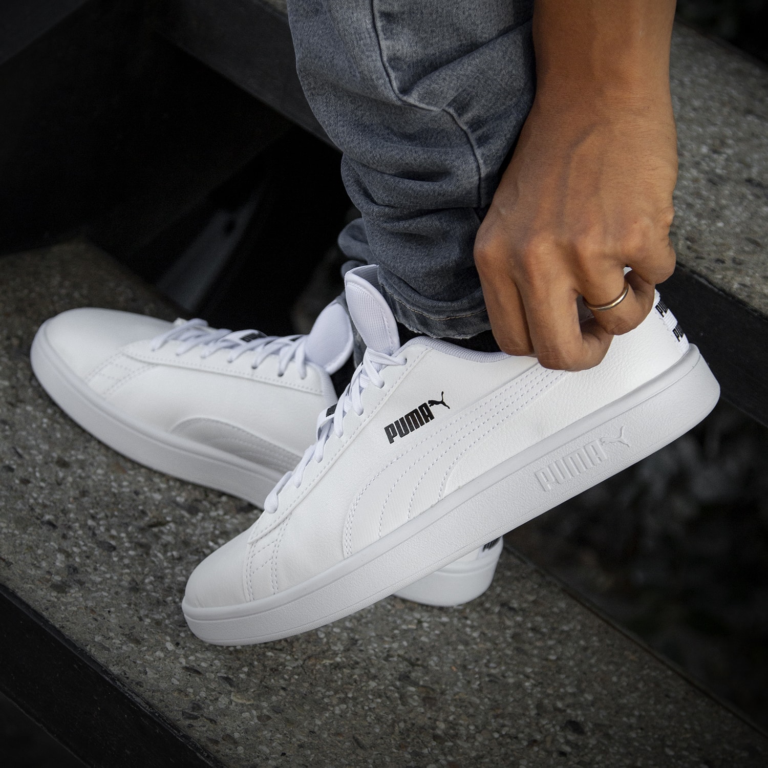 Tenis Puma Smash V2 Tape - 38639701 - Blanco - Hombre