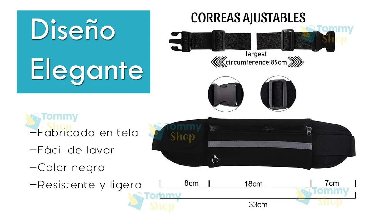 Cangurera Mariconera Gym Bolsa Ejercicio Ligera Correr