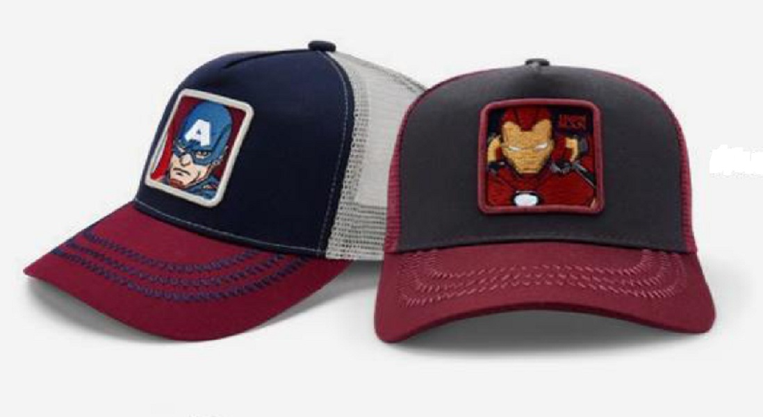 Gorras con visera de Capitán América o Iron Man para hombres y adolescentes, multicolor, mod. 1057578