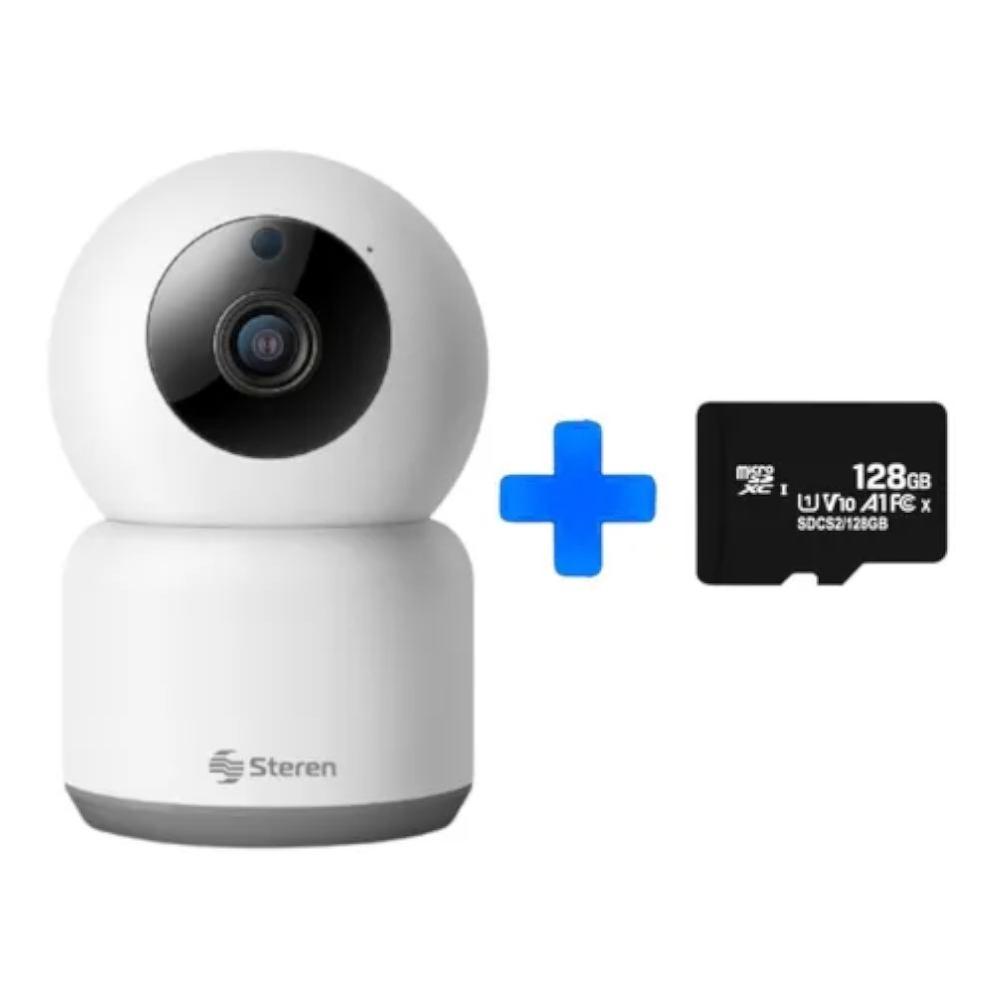 Cámara de Seguridad WiFi STEREN CCTV-218 más memoria 128GB