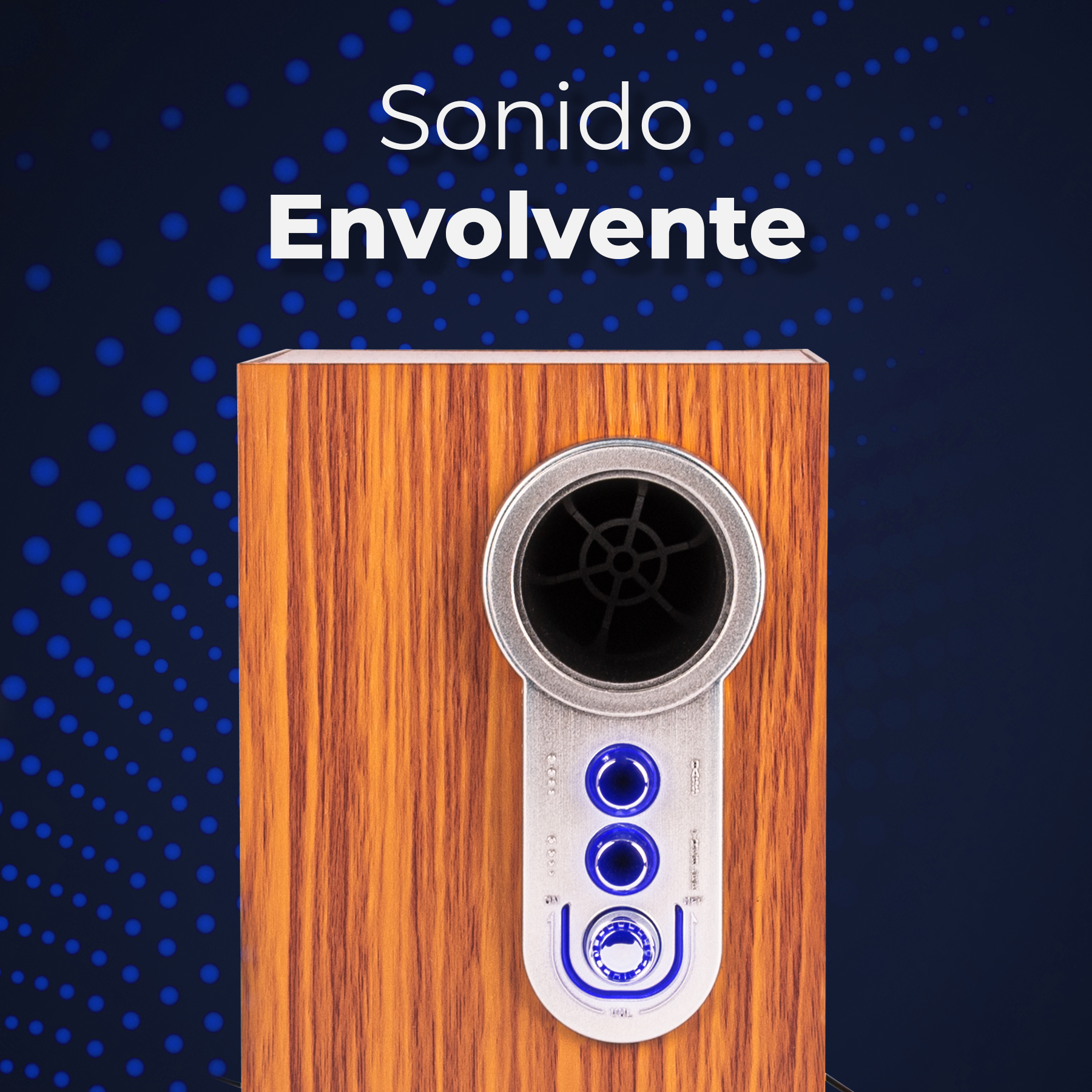 Minicomponente Minimalista Retro Diseño Tipo Madera con Subwoofer conexión USB y Aux 3.5