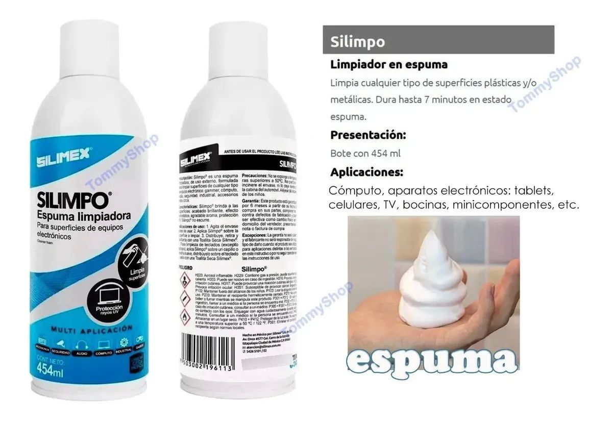 Set Espuma Limpiadora Antiestatica Pc Aparatos Electronica