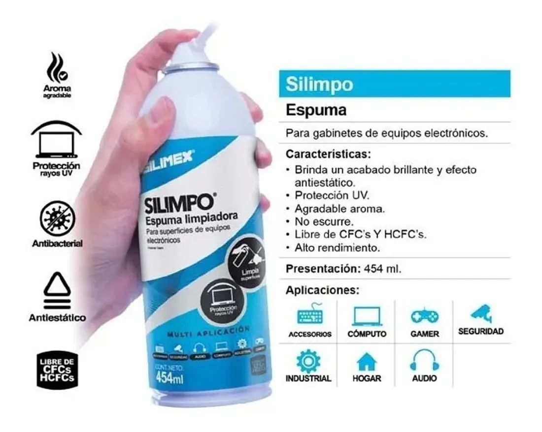 Set Espuma Limpiadora Antiestatica Pc Aparatos Electronica