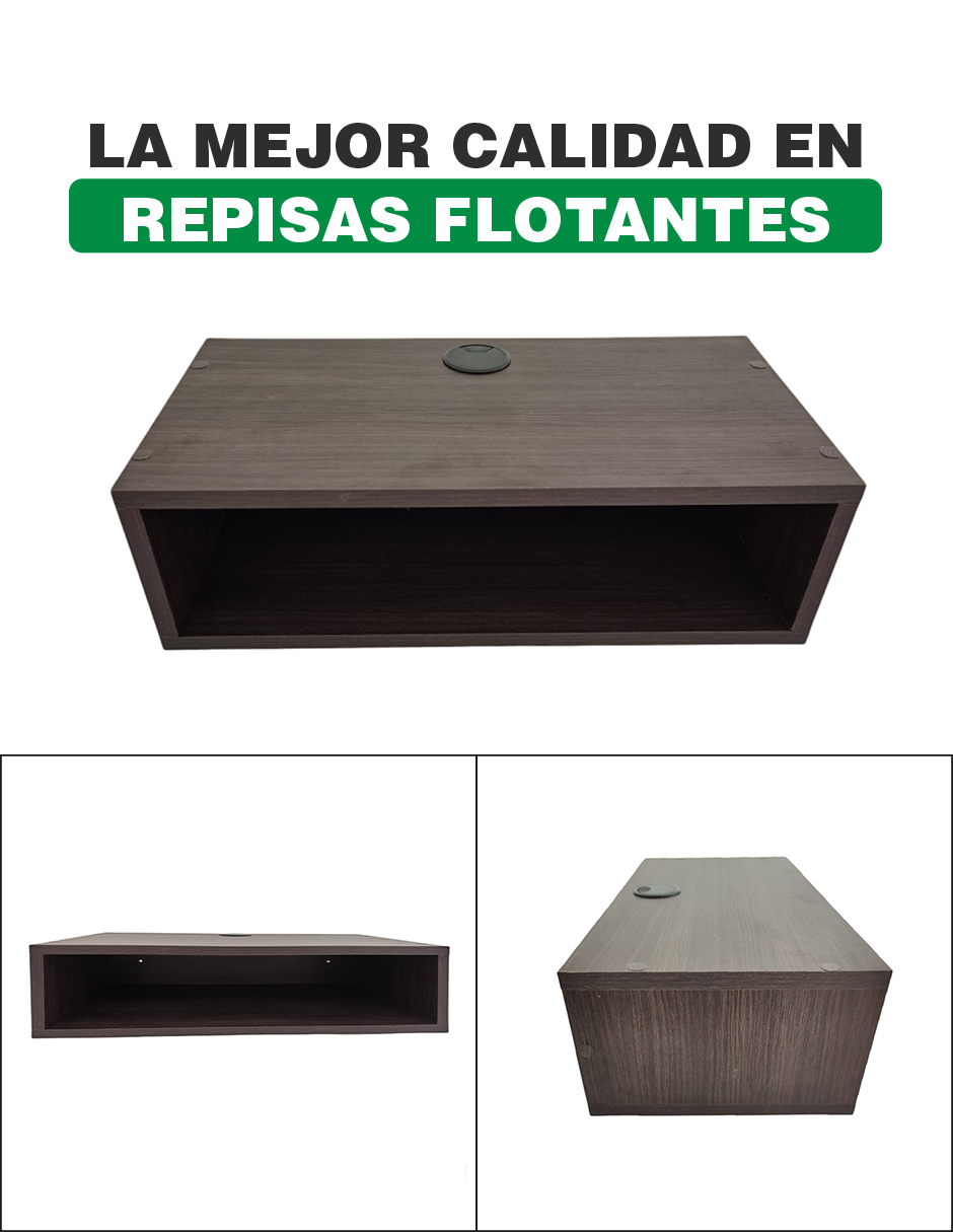 Repisa Flotante Moderna Cajón Para Equipos De Tv 50 X 25 Cm Roble Dakar