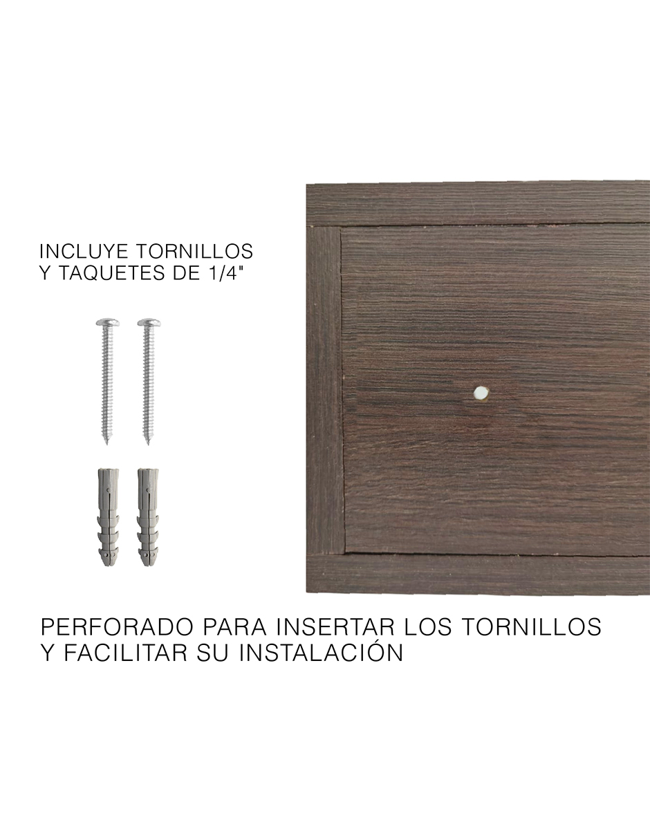 Repisa Flotante Moderna Cajón Para Equipos De Tv 50 X 25 Cm Roble Dakar