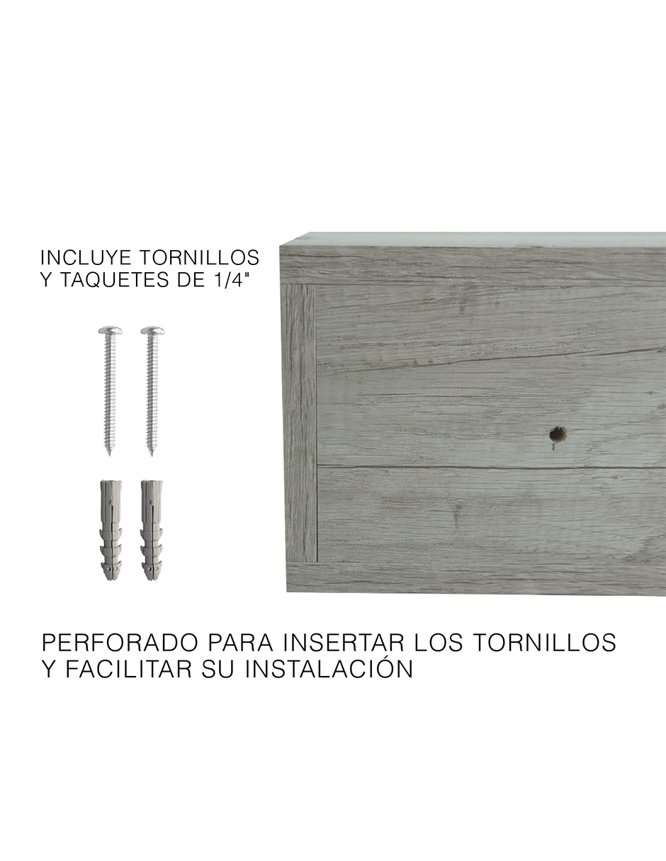 Repisa Flotante Moderna Cajón Para Equipos De Tv 50 X 25 Cm Toscana