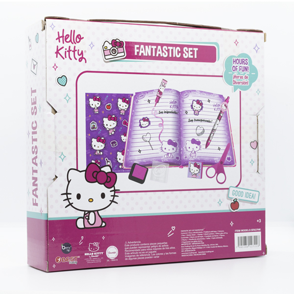 Set Hello Kitty Diario Secreto Con 60 Hojas + 7 Accesorios