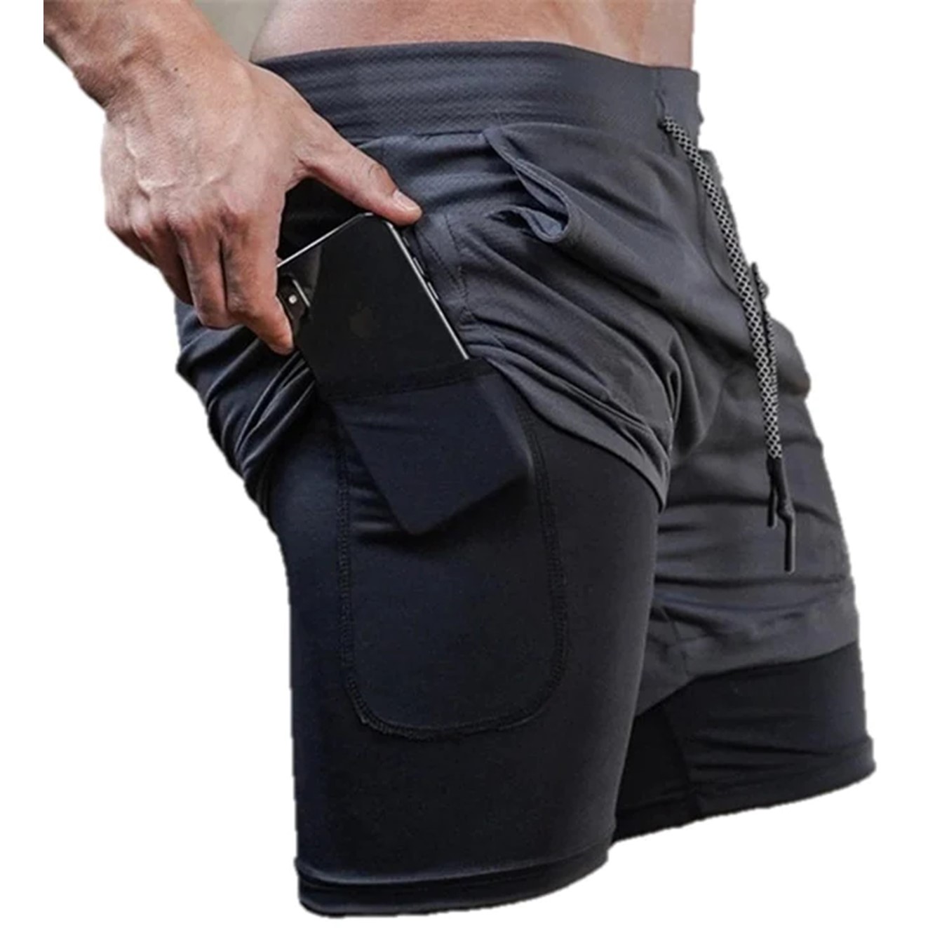 Short Deportivo Hombre Con Licra Integrada Calidad Premium 