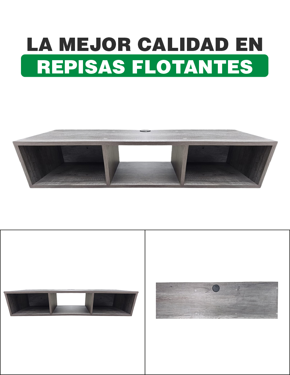 Repisa De Pared De Madera Para Equipos De Tv 100 X 30 Cm Lombardia