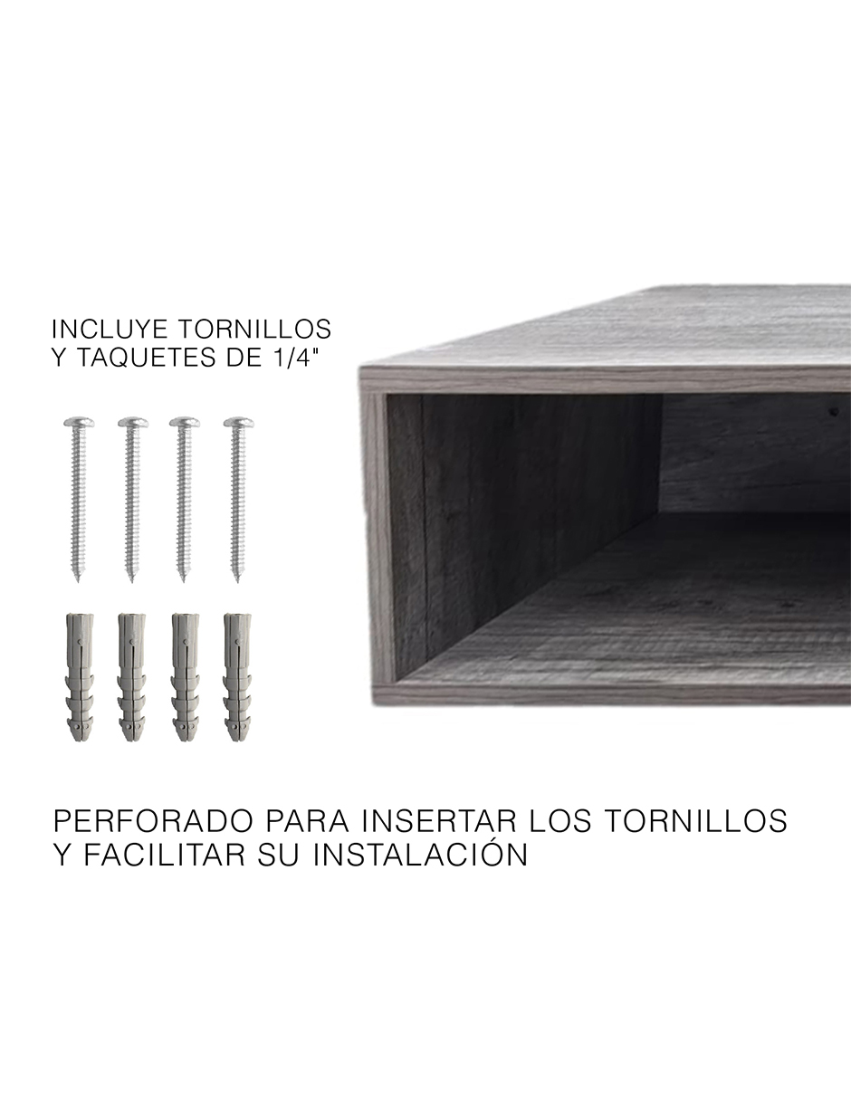 Repisa De Pared De Madera Para Equipos De Tv 100 X 30 Cm Lombardia