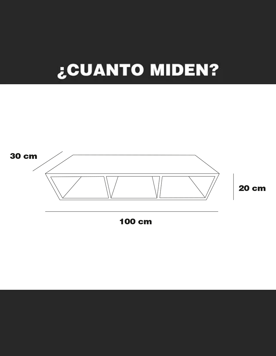 Repisa De Pared De Madera Para Equipos De Tv 100 X 30 Cm Lombardia