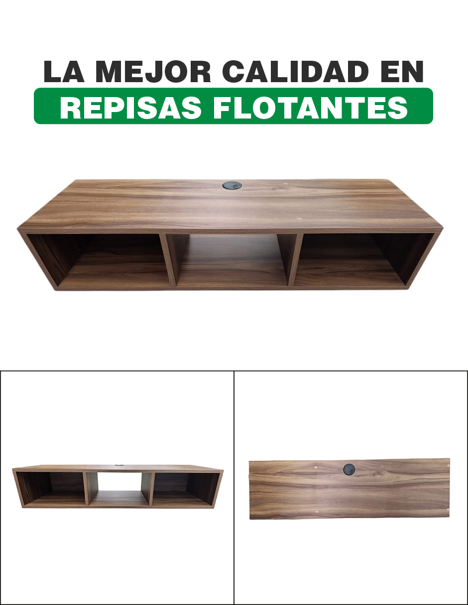 Repisa De Pared De Madera Para Equipos De Tv 100 X 30 Cm Nogal Terracota