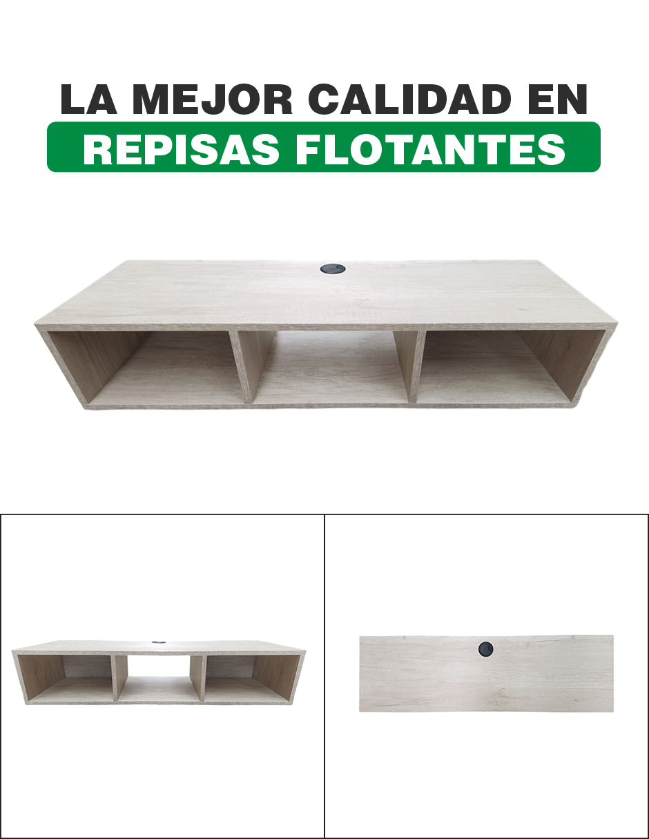Repisa De Pared De Madera Para Equipos De Tv 100 X 30 Cm Teka Artico