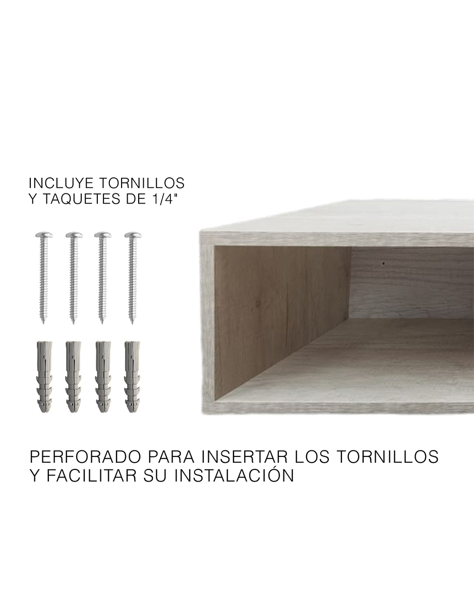 Repisa De Pared De Madera Para Equipos De Tv 100 X 30 Cm Teka Artico