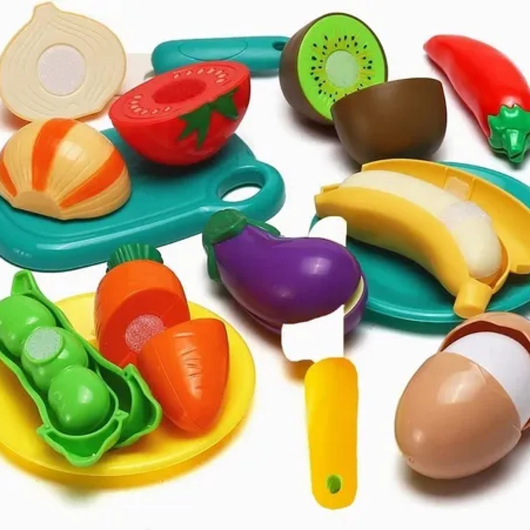 Niño Juguete De Cocina 70pz Corta Frutas Verduras Juego