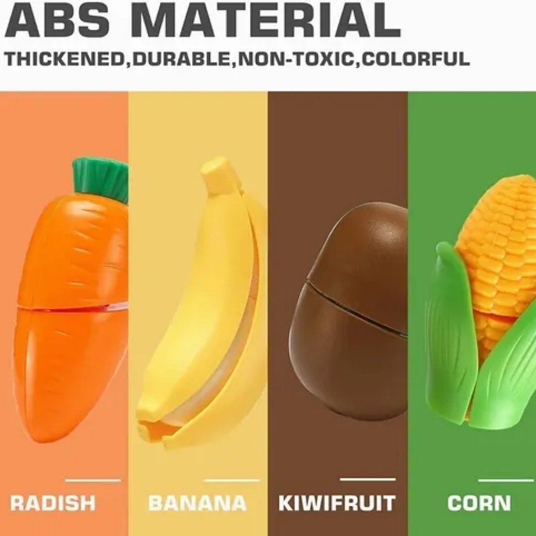 Niño Juguete De Cocina 70pz Corta Frutas Verduras Juego