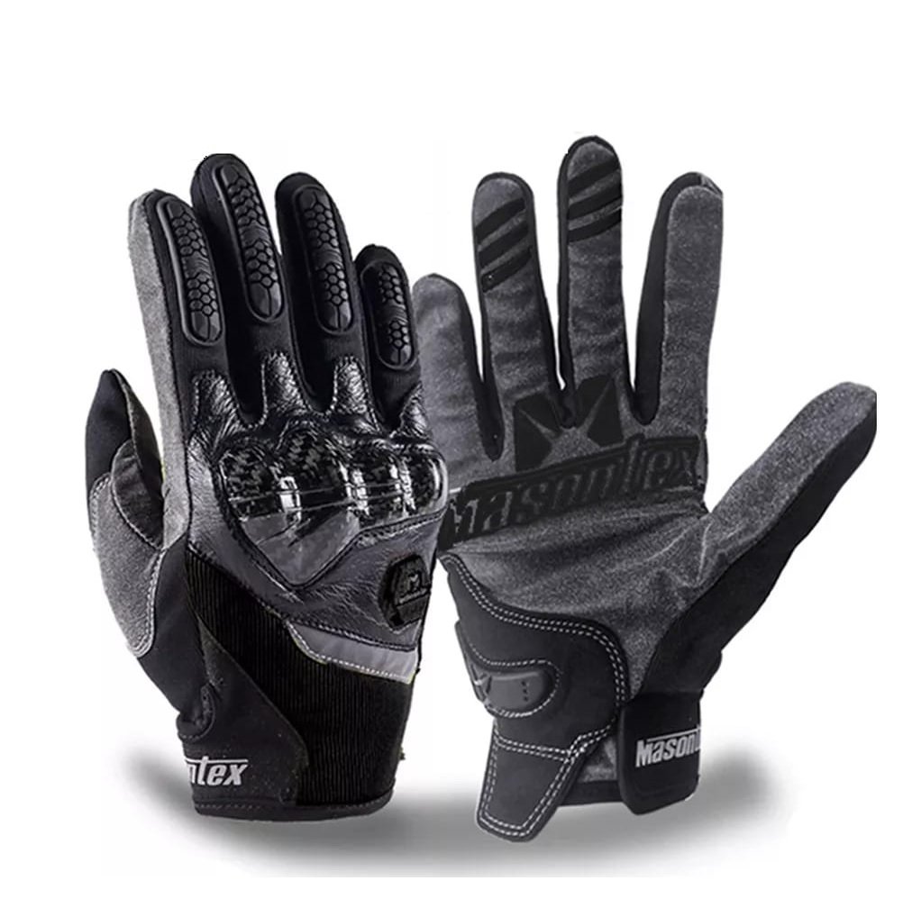 OZERO Guantes de motocicleta para hombre: guantes de motocross para  pantalla táctil con palma de piel de ciervo, agarre extra Hyflex para  motocicleta