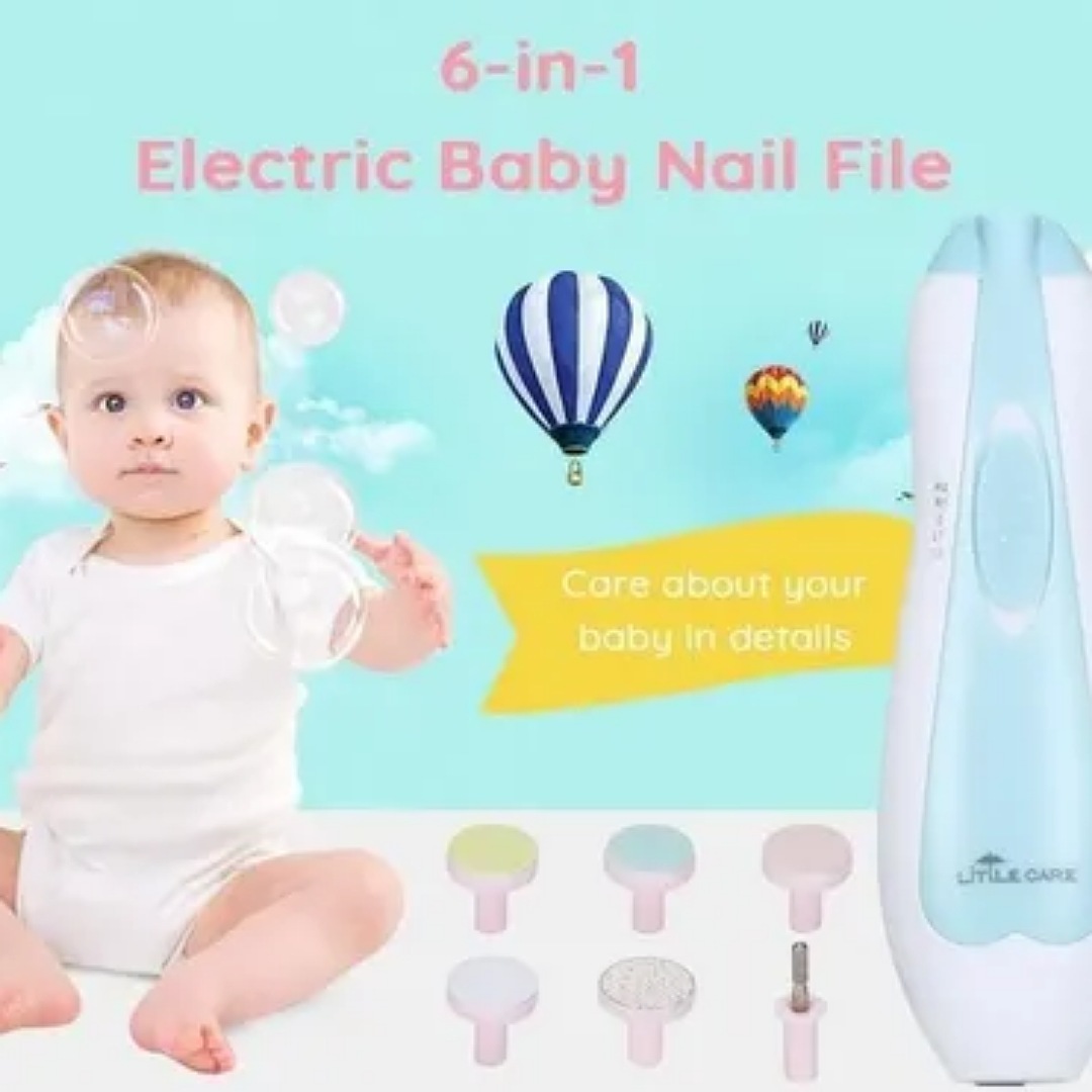  Lima de uñas eléctrica para bebé, limador de uñas, set de  manicura, cuidado de uñas, con luz LED para recién nacidos, niños y adultos  : Bebés