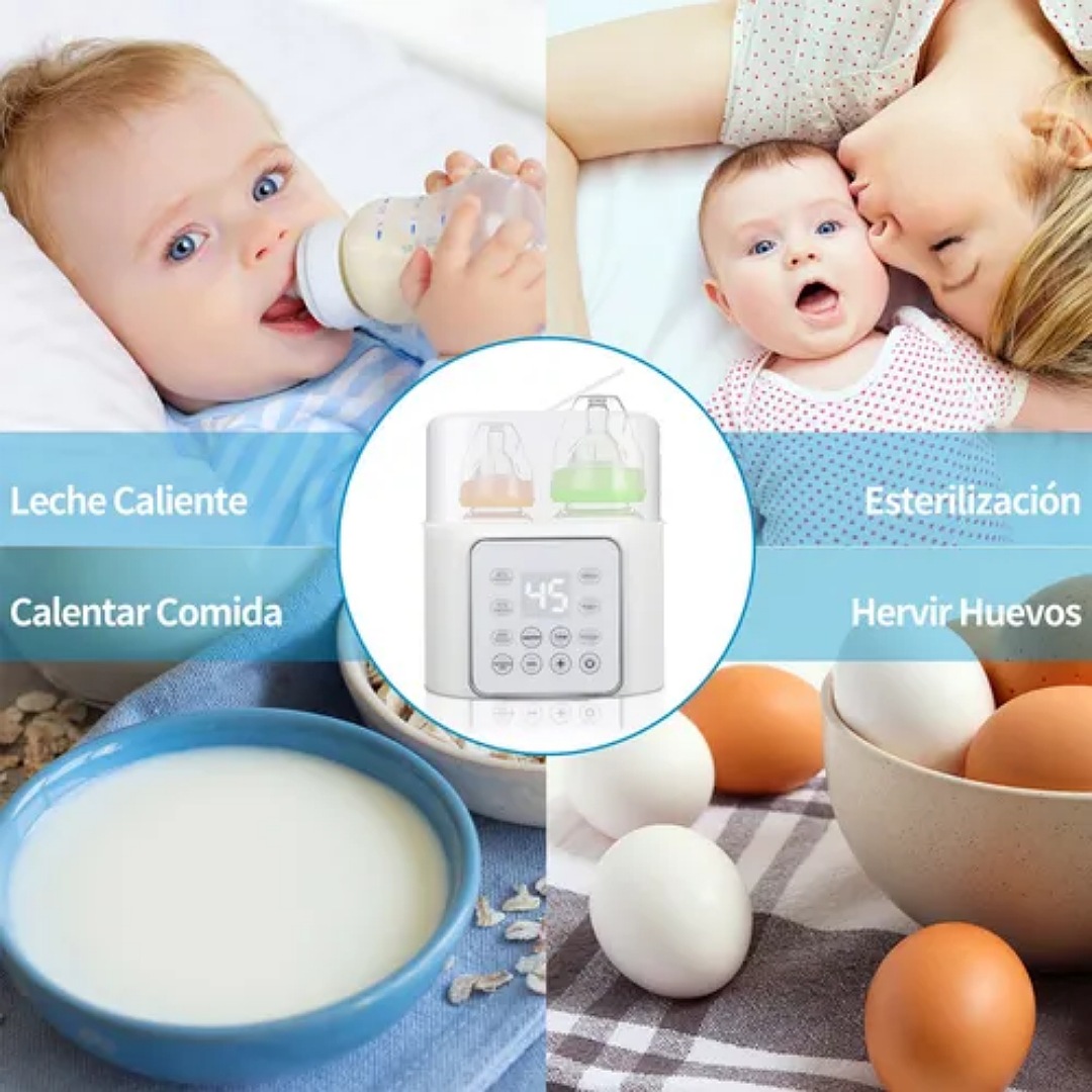 Calentador de biberones para leche materna, calentamiento rápido,  descongelación y esterilización, calentador de leche con temporizador,  control de