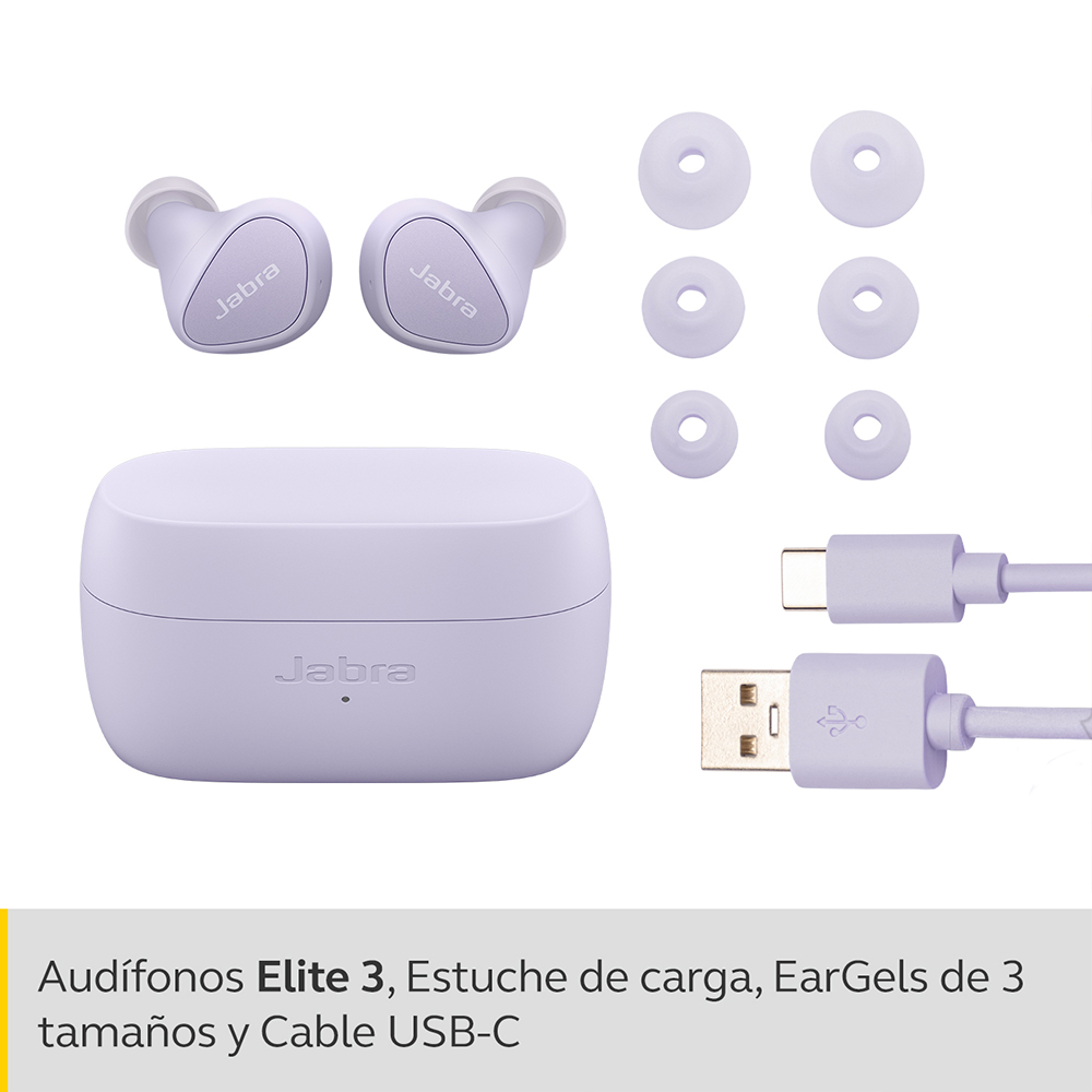 Audífonos Inalámbricos Jabra Elite 3 Lila