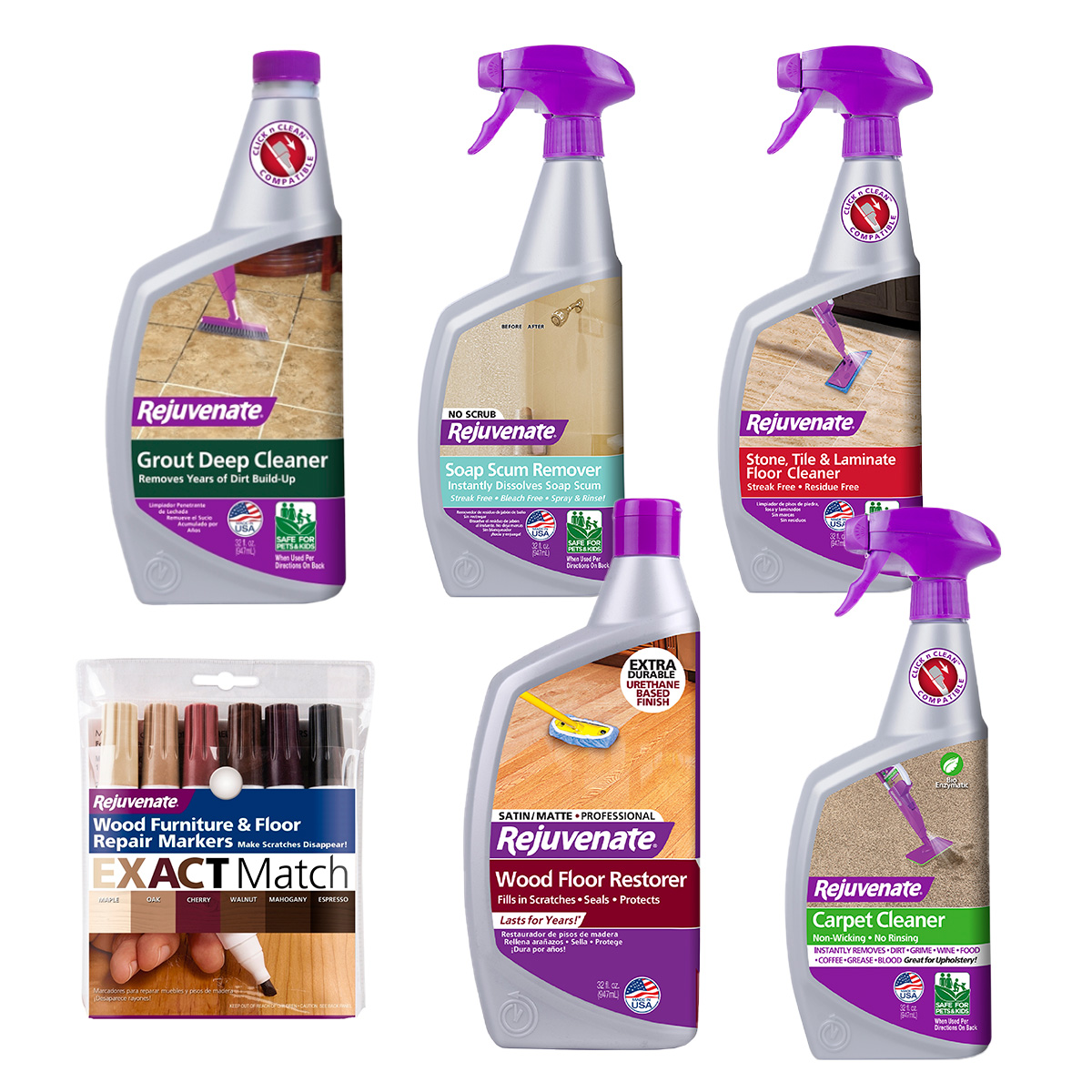 Restauradores y Renovadores Multiusos Rejuvenate Cleaner Tv Ofertas Para Todo Tipo de Pisos y Madera
