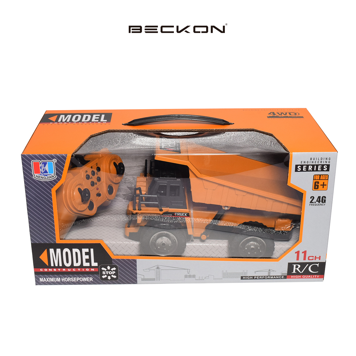 Carro a Control Remoto Camión de Construcción a Control Remoto Minero Tractor 4x4 con 2 pilas