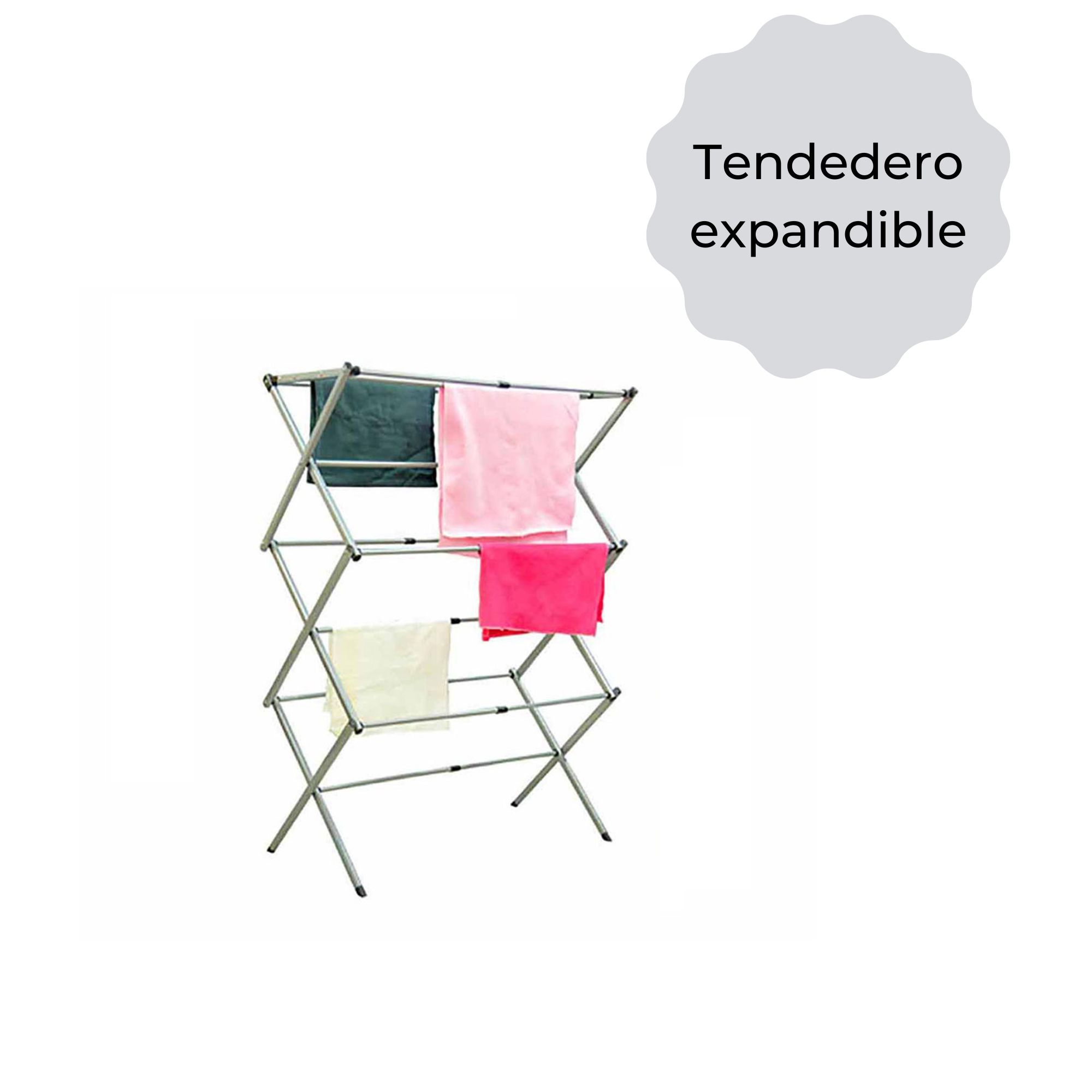 Tendedero expandible plegable ahorra espacio 