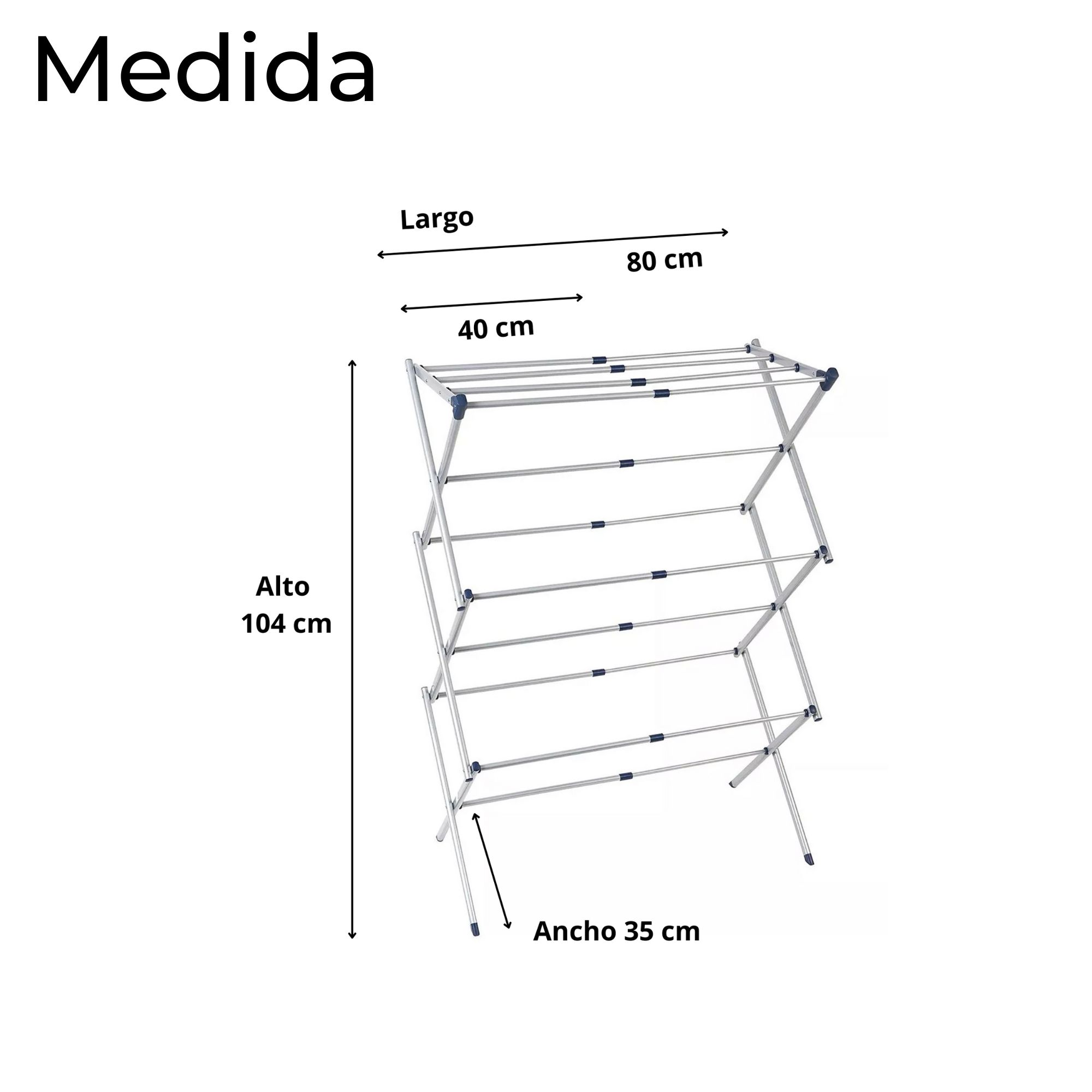 Tendedero expandible plegable ahorra espacio 