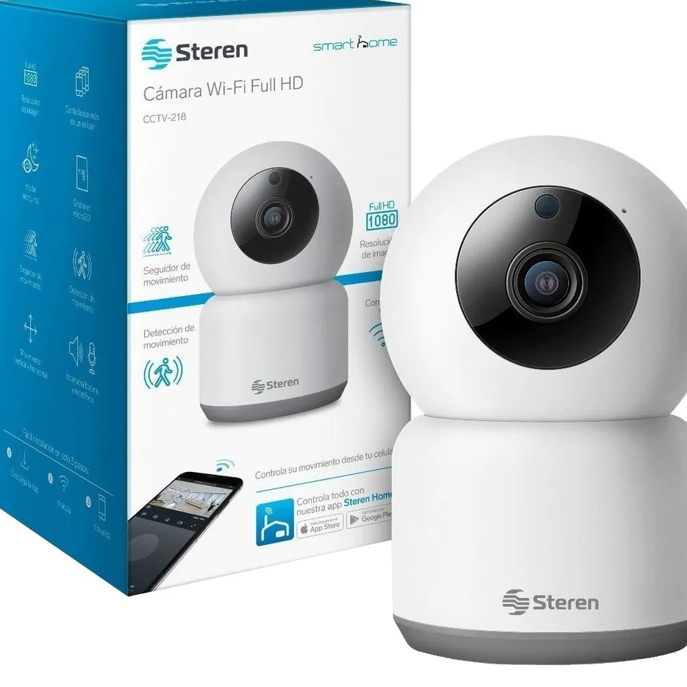Cámara de Seguridad WiFi STEREN CCTV-218 más memoria 128GB